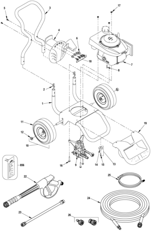 Page A Diagram and Parts List for BDG2600-B3 1 Black and Decker Pressure Washer